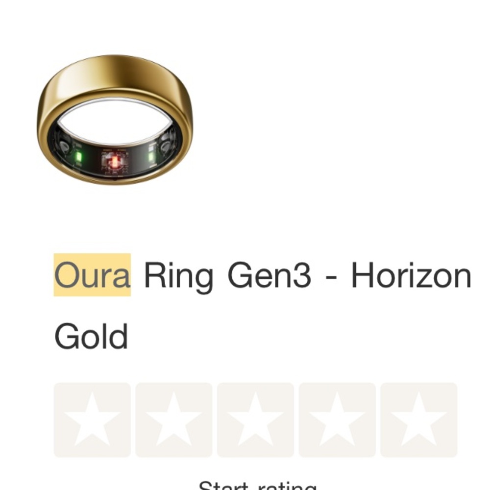 Oura Ring - Gen3 - Horizon Gold (size 06)